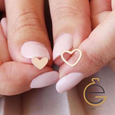 گوشواره قلب طلا