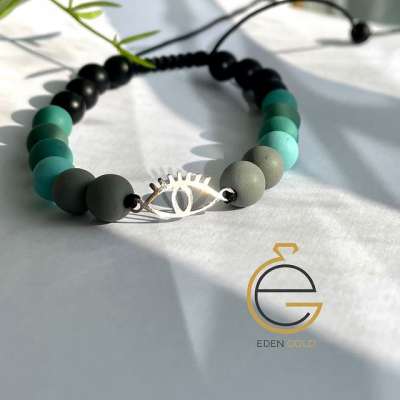 دستبند طرح چشم طلا
