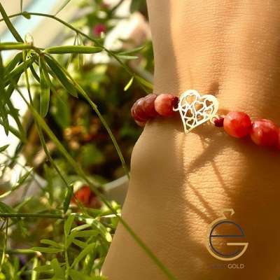 دستبند طرح قلب طلا