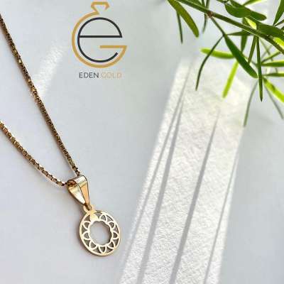 اویز طرح دایره طلا ۱۸ عیار