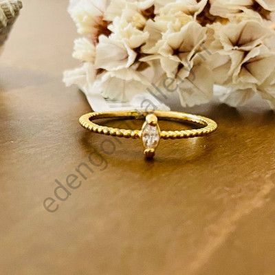 انگشتر طلا نگین لوزی