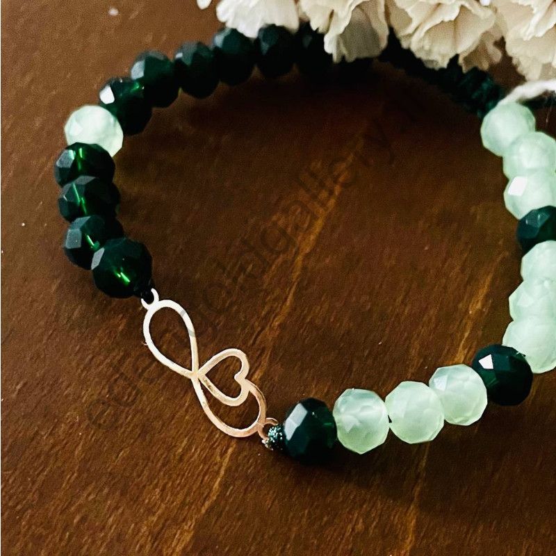 دستبند طرح بینهایت و قلب