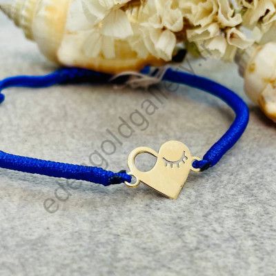 دستبند طرح قلب و چشمک