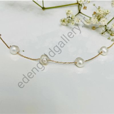 دستبند طلا با مرواریدی