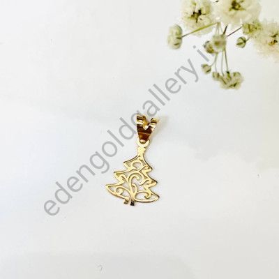 پلاک طلا طرح درخت کریمس