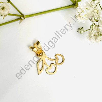 پلاک طلا طرح گیلاس