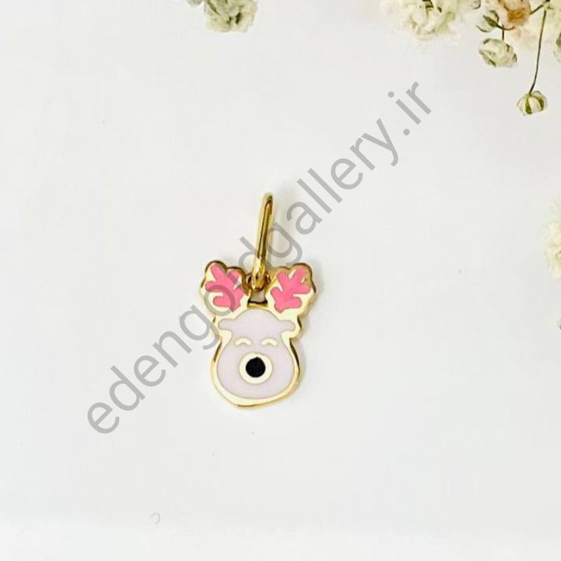 پلاک طلا گوزن میناکاری