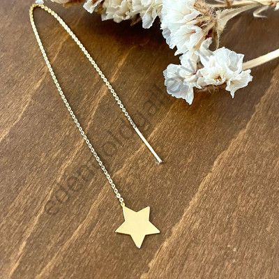 گوشواره طلا بخیه مدل ستاره