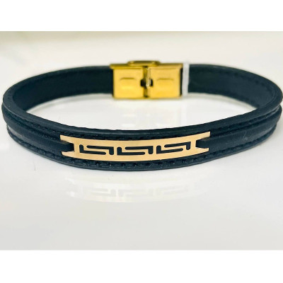 دستبند مردانه چرم کد T402.412