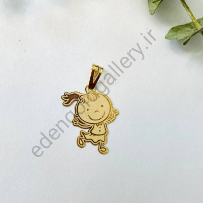 پلاک طلا دخترانه بچه گانه