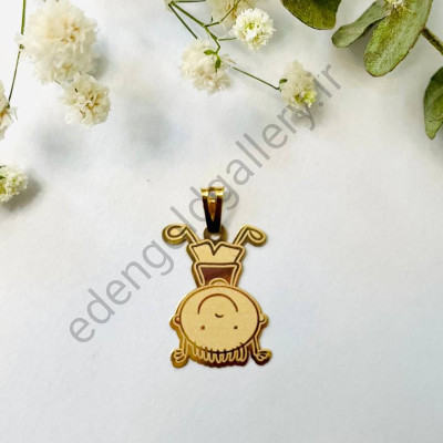 پلاک طلا طرح پسربچه