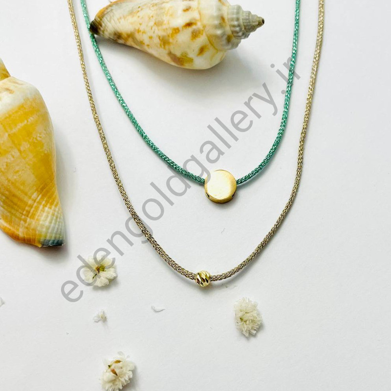 گردنبند طلا دایره و گوی