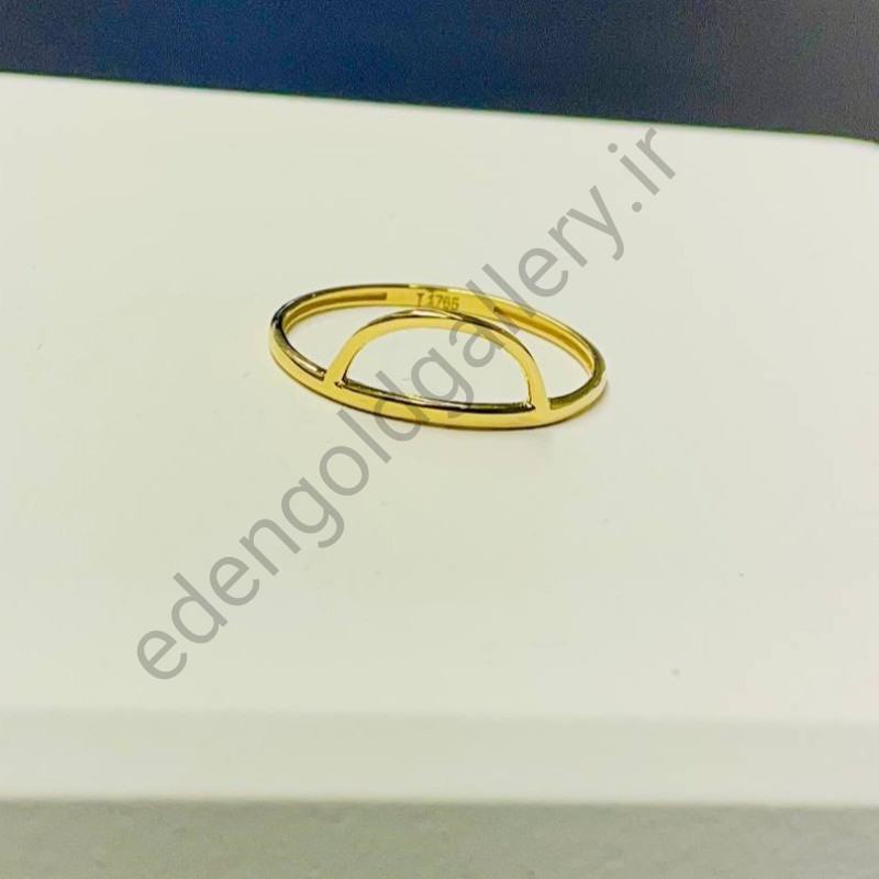 انگشتر طلا نیم دایره