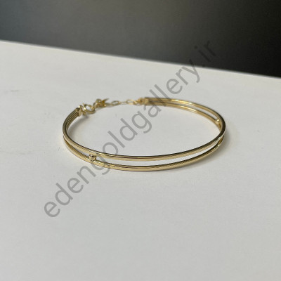 بنگل طلا دو ردیفه