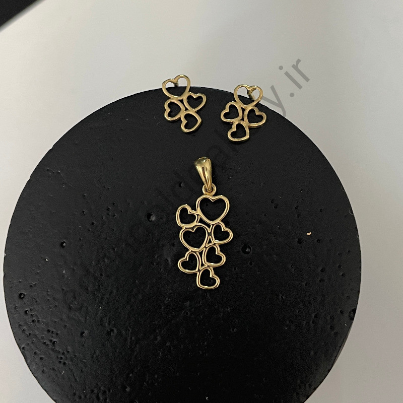 نیم ست طلا قلبی