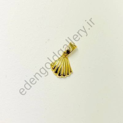 پلاک طلا طرح صدف کوچک