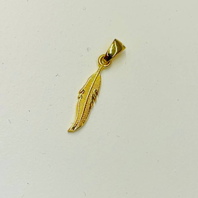 پلاک طلا طرح پر