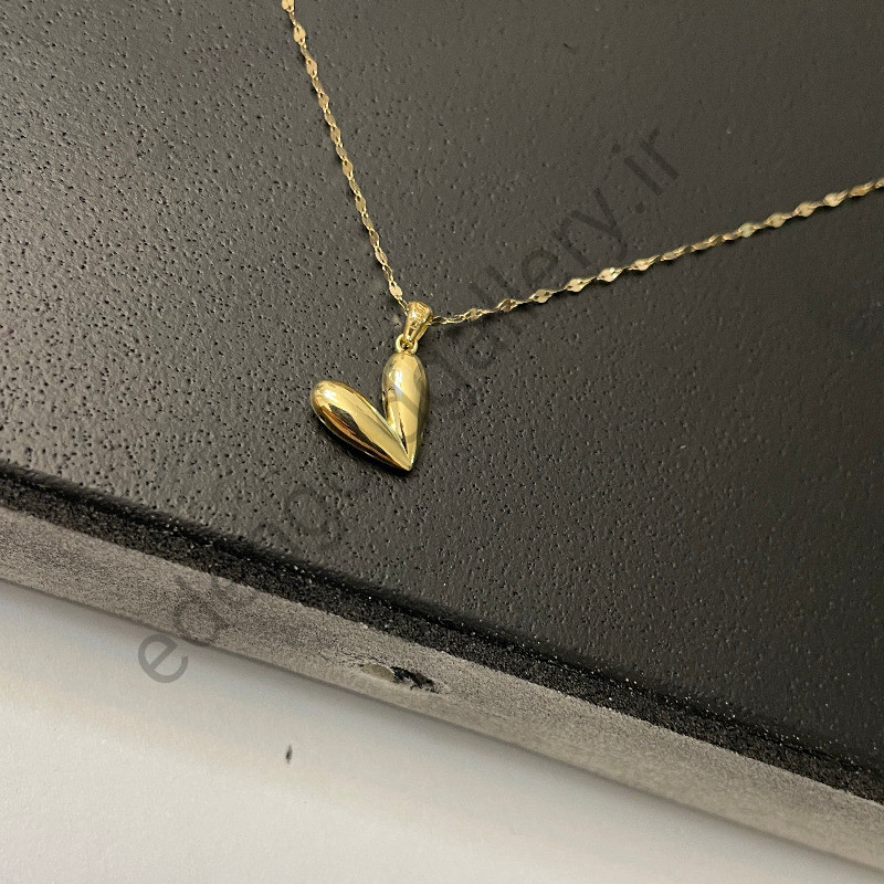 پلاک طلا قلب بادکنکی