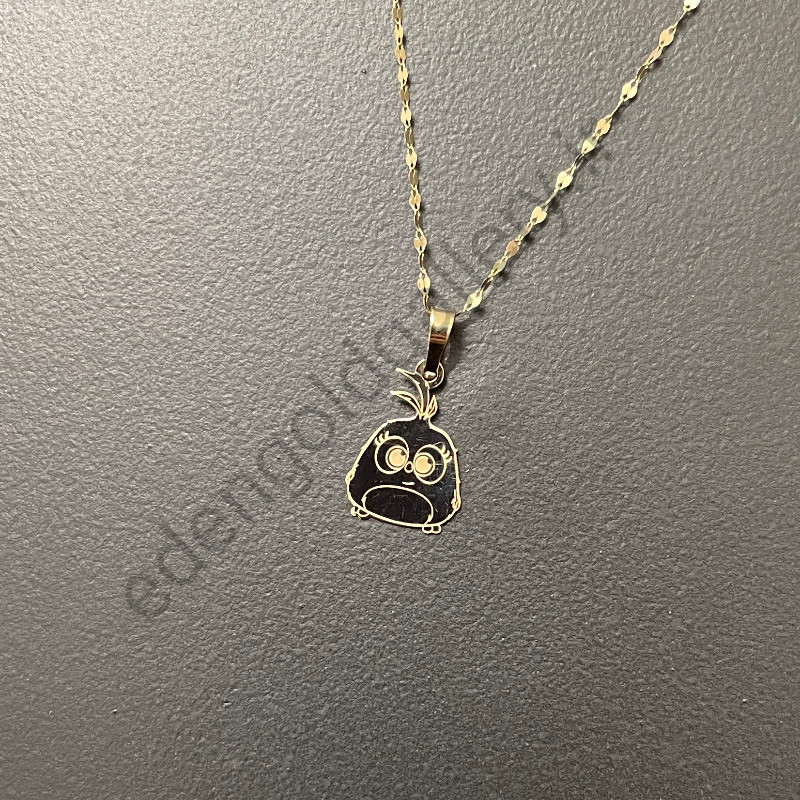 پلاک طلا کودک طرح جوجه