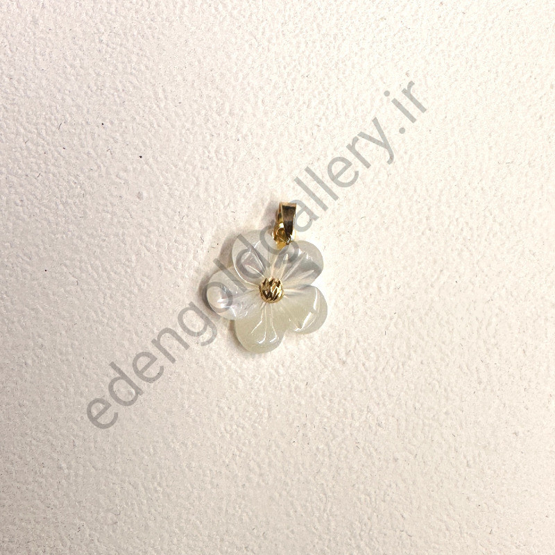 پلاک طلا گل صدفی کد 968