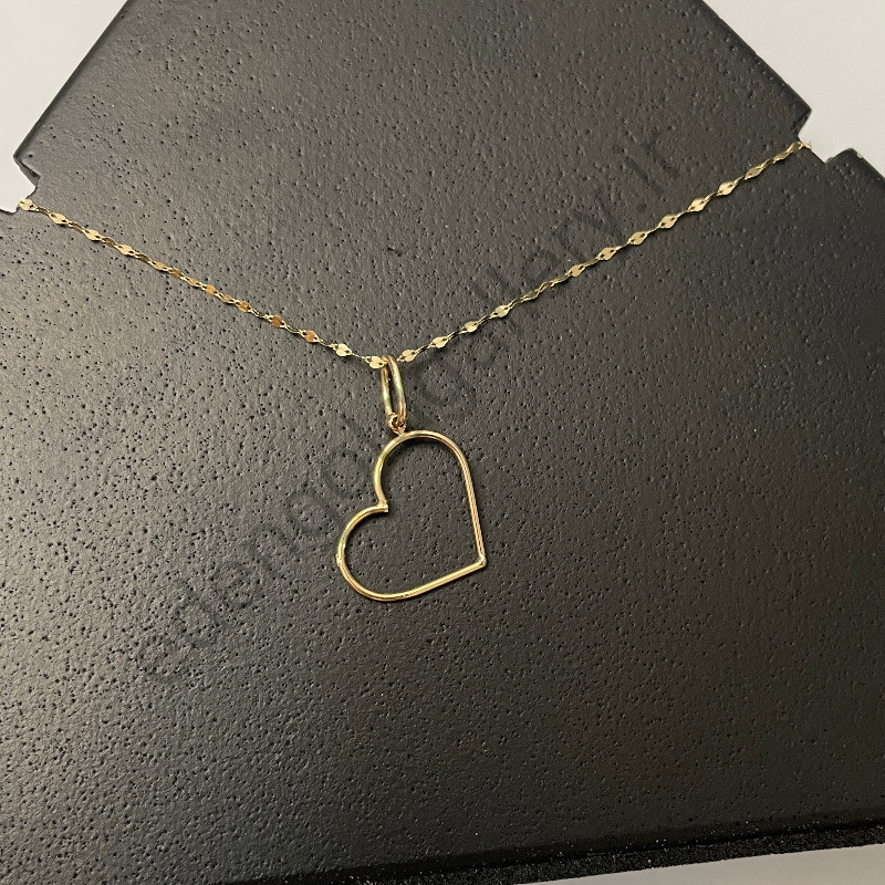 پلاک طلا مفتولی قلب