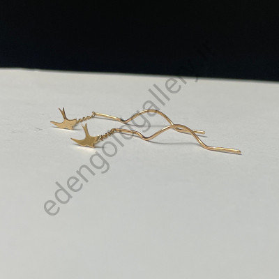 گوشواره طلا آویزی پرنده