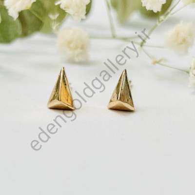 گوشواره طلا مثلث برجسته کد 691