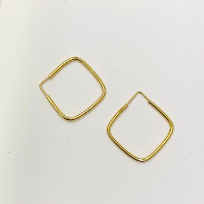 گوشواره طلا مربع بزرگ