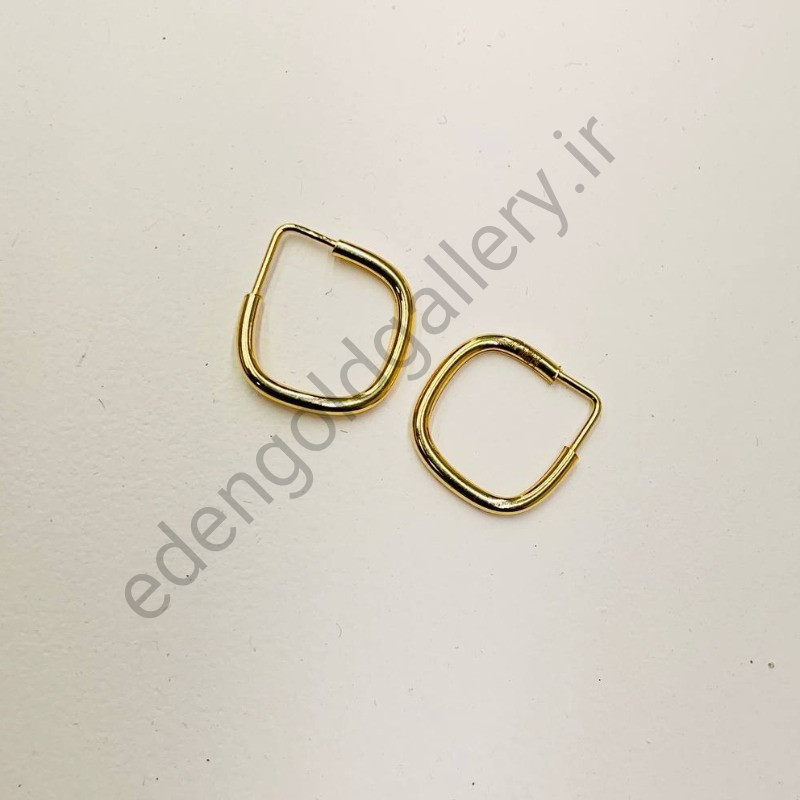 گوشواره طلا مربع کوچک