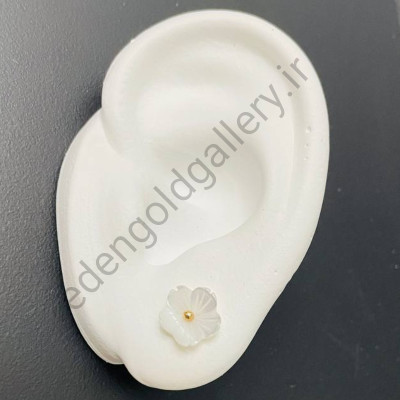 گوشواره طلا میخی صدفی کد 830