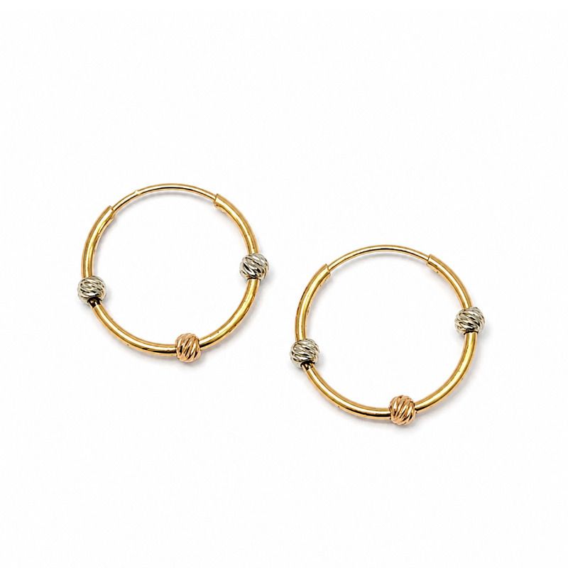 گوشواره حلقه ای گوی دار 1200