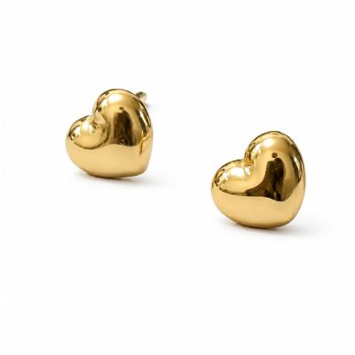گوشواره طلا طرح قلب میخی کد 690