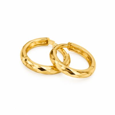 گوشواره طلا حلقه ای دفرمه 1705
