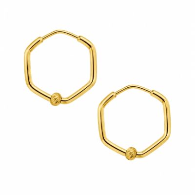 گوشواره شش ضلعی تک گوی 1707